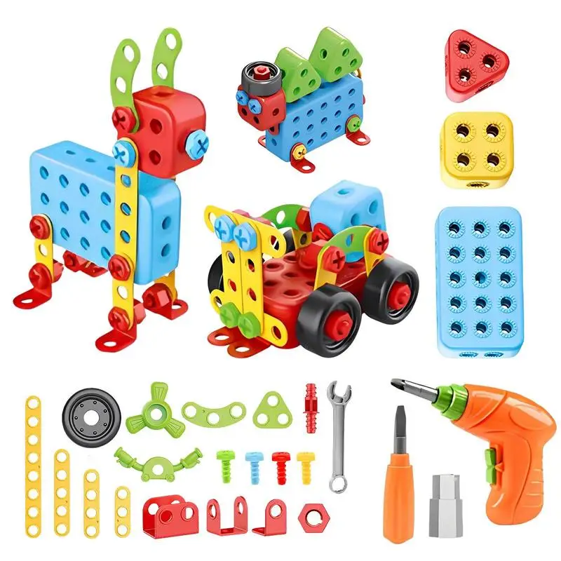 DIY Children Constructor Screw Assembly Machine Nut Building Blocks Kids Assembling Educational Toy Designer for Boys Gifts