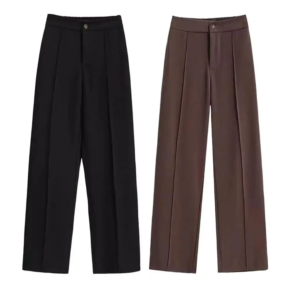 FJBlack-Pantalon taille haute pour femme, tenue de bureau, habillé, vêtement de travail, à la mode, 2024