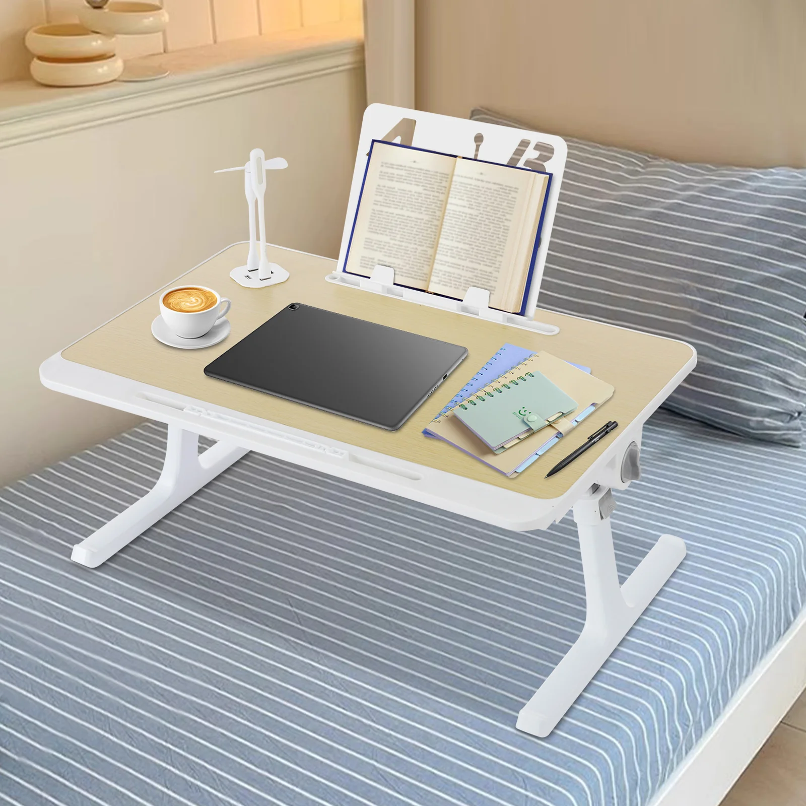 Bed Laptop Table, Multi-purpose Lapdesk Folable Bed Laptop Table