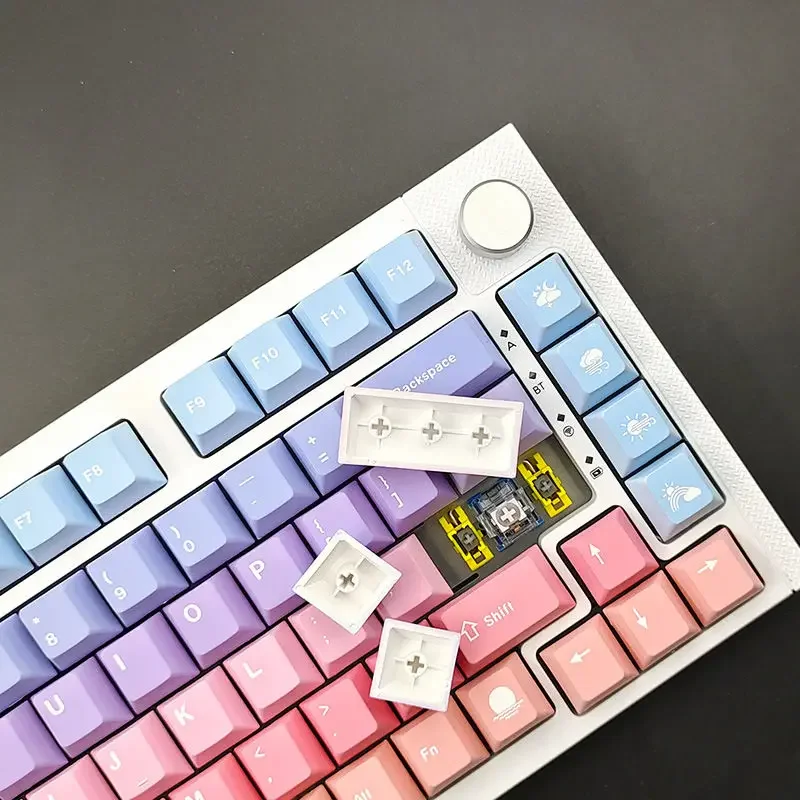 

138 key gradual change color full five-sided PBT sublimation keycap