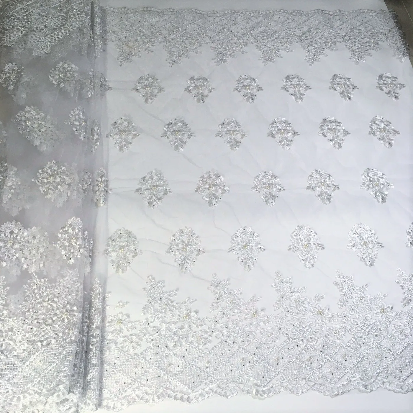 White African Lace Fabric 2022 High Quality Nigerian Lace Fabrics Tissu Africain Guipure Embroidery French Tulle Lace FabricHX12