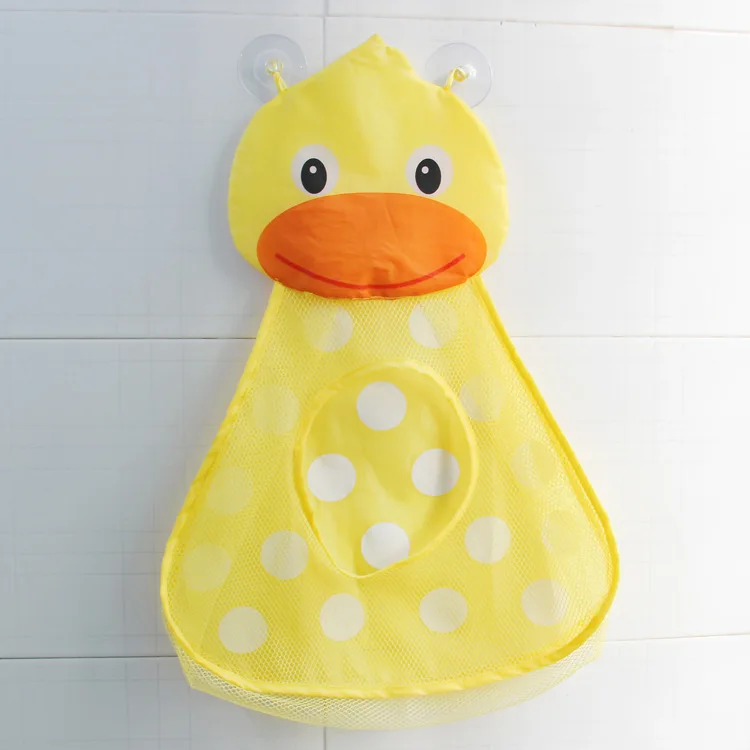 Baby Bath Toys Cute Duck Frog Mesh Net Toy Storage Bag Strong Suction Cups Bath Game Bag Bathroom Organizer Water Toys for Kids