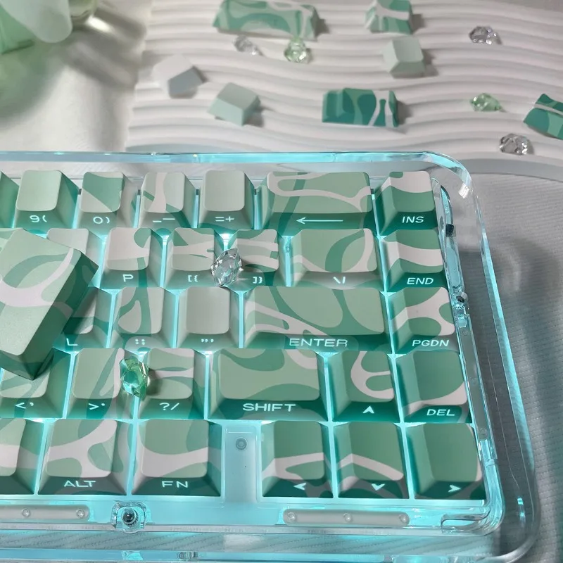 

Набор кристально чистых кейкапов PBT Cherry Profile, оригинальные, ручной работы, для механических клавиатур, аксессуары, подарок, DIY