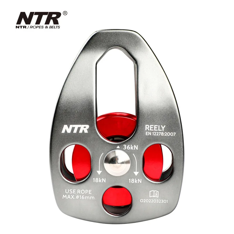 High-Altitude Outdoor Large Single & Double Pulley Steel & Durable Polyester Material for Fall Protection