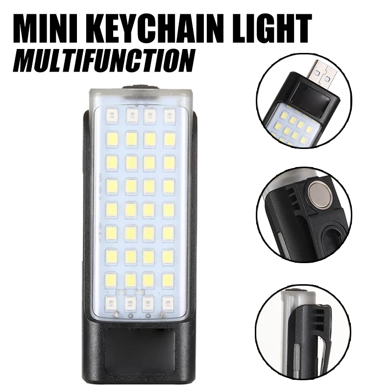 Multi Functional Portable LED Flashlight Rechargeable Magnetic Work Light Waterproof Outdoor Camping Lantern Tent Light