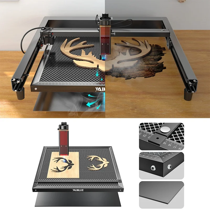 BLUETIMES Banco da lavoro a nido d'ape Macchina per incisione laser Pannello a nido d'ape Macchina da taglio CO2 MeshHoney Pannello a nido d'ape Dimensioni personalizzabili