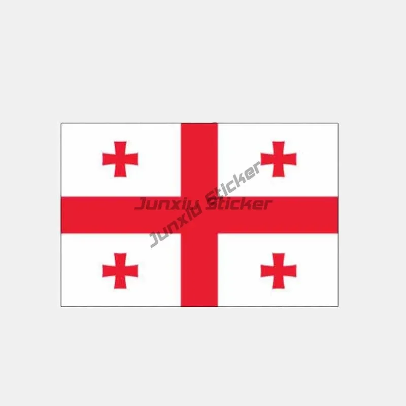 جورجيا GE العلم خريطة ملصق لتزيين نافذة السيارة دراجة نارية محمول شاحنة جدار الجدول خوذة ملصق مائي الملحقات حسب الطلب