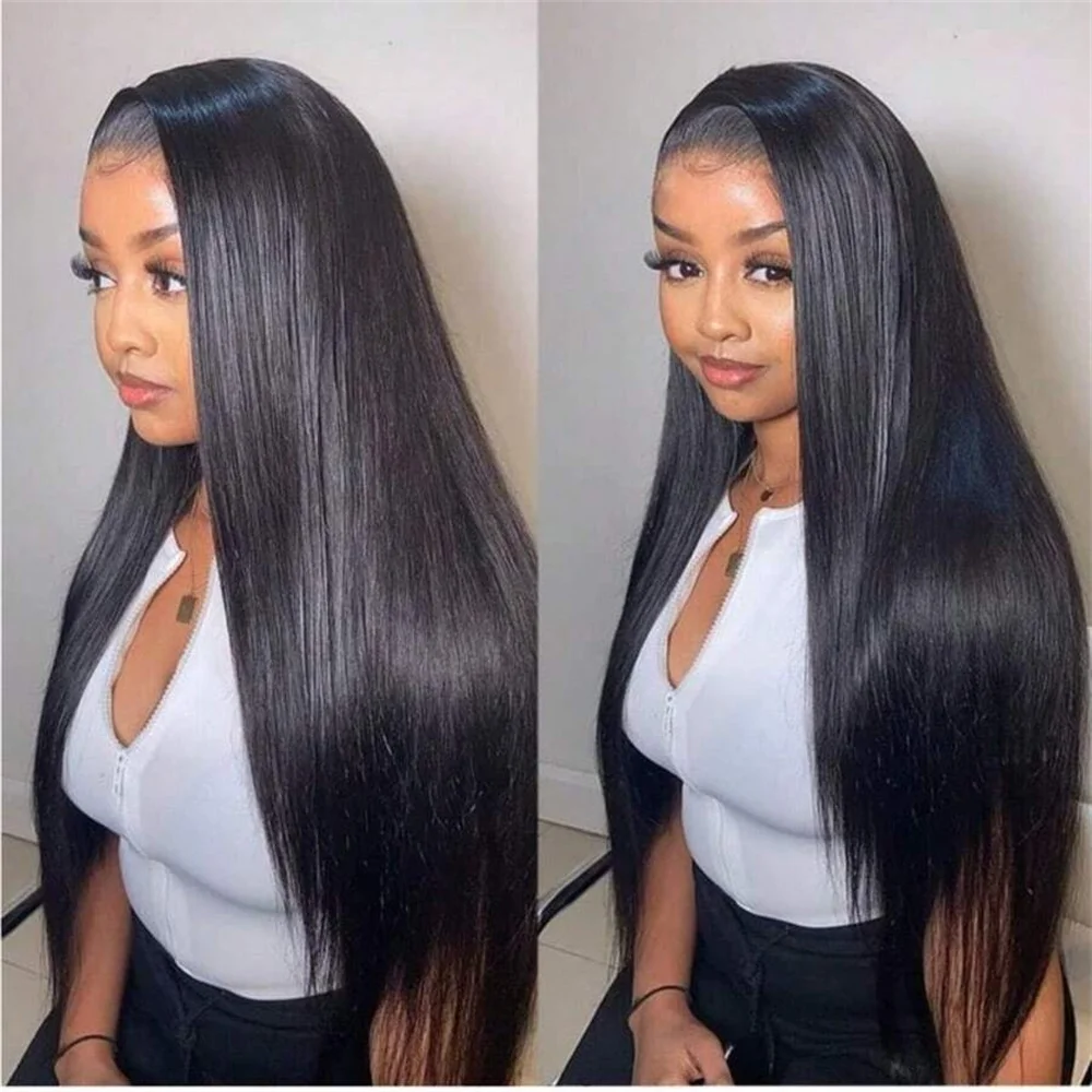 

180% Density Body Wave Human Hair Wig 13X4 Lace Frontal Human Hair Wigs For Women Ombre Straight 13x6 Lace Frontal Wig 32Inch