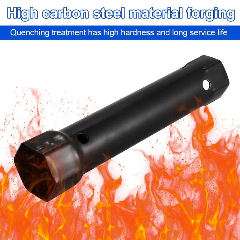 2 in 1 Carbon Steel Sink Faucet Wrench M34-40 Spanner 204mm Durable Plumbing Tool for Installation Repair Corrosion Resistant