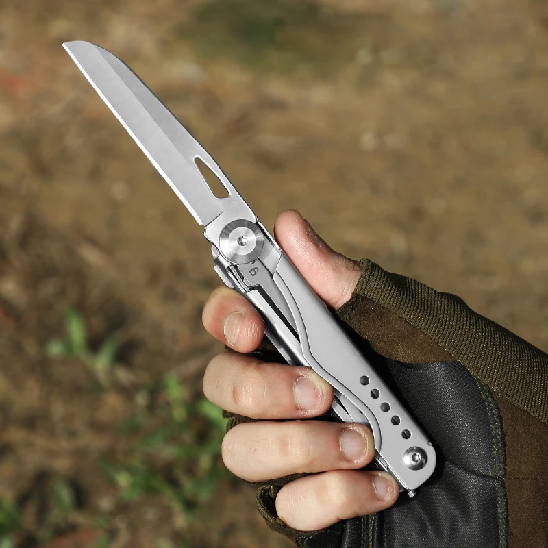 1 قطعة korknife متعددة الوظائف في الهواء الطلق سكينة سرفايفل ، التكتيكية التخييم الصيد أداة متعددة الأغراض سكين جيب ، فتاحة العلب #4