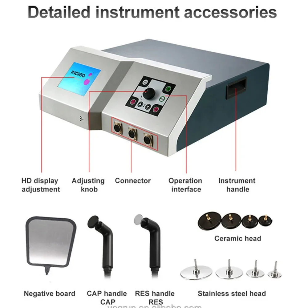 High Frequency INDIBA CET RET Healt Body Sliming RES Physical Therapy Facial Skin Care Deep Beauty Machine 448KH