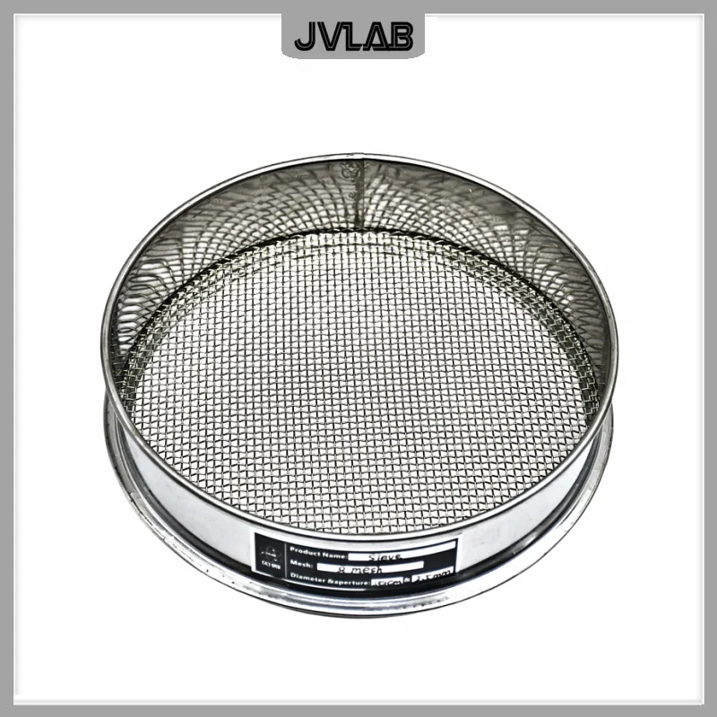 Sample Test Sieve Soybean Rice Grain Sesame Flour Sieve 304 Stainless Steel Wire Mesh Chrome Frame R15cm 4~10 Mesh / 2~5mm