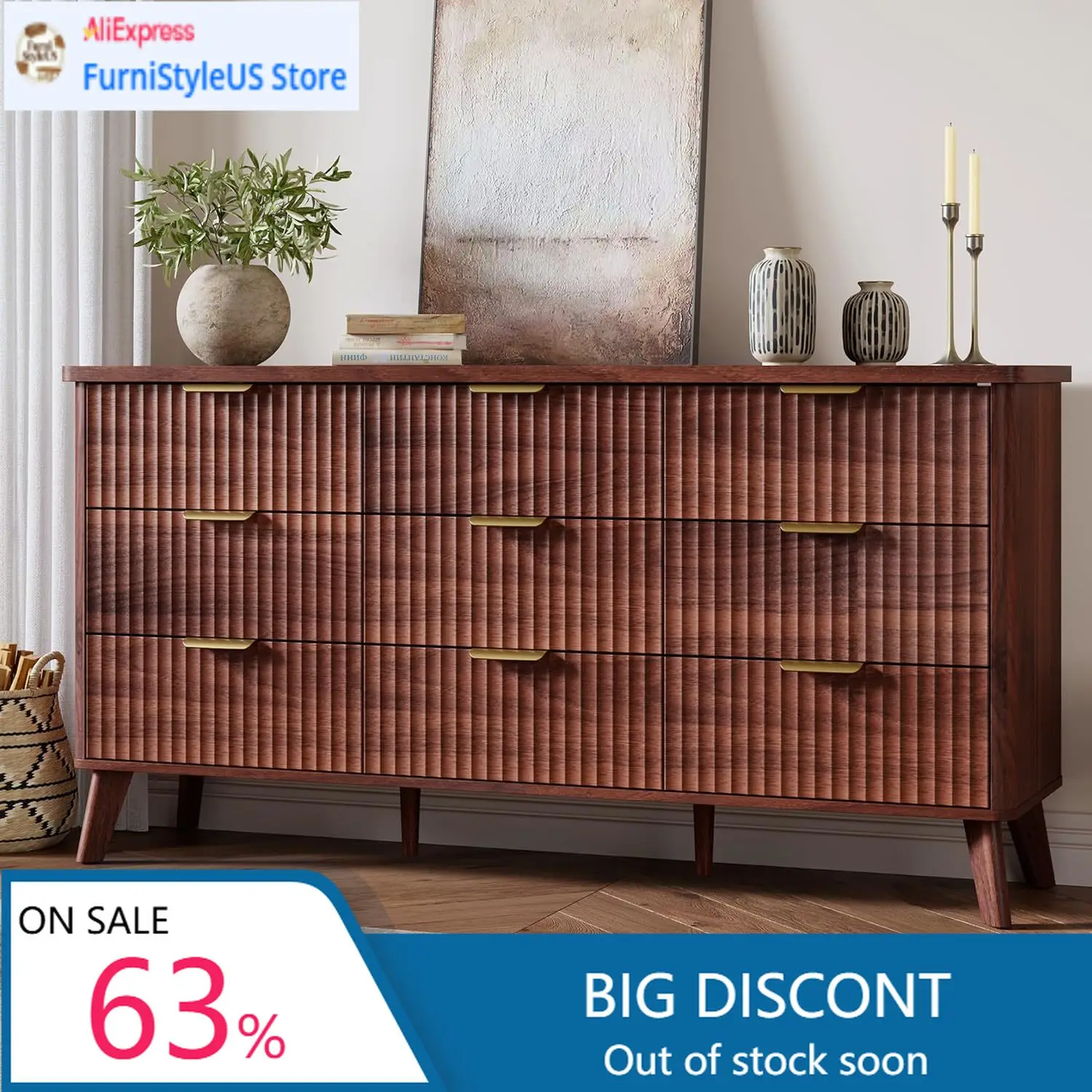 Fluted Dresser For …