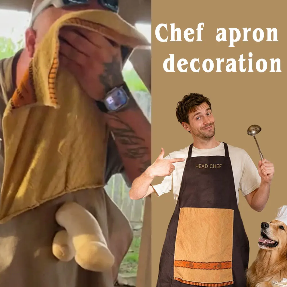 Funny Men Chef Apron with Funny Sayings Novelty Kitchen BBQ Gag Gift Hilarious Adult Humor Cooking Prank Apron Present