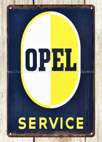 contemporary home decor Opel Service metal tin sign