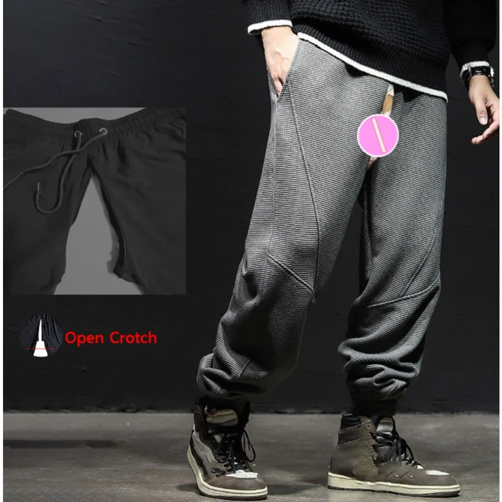 Winter Velvet Thickened Trousers Men's Joggers Basketball Sweatpants Loose Large Size Casual Streetwear Sports Heavy Baggy Pants