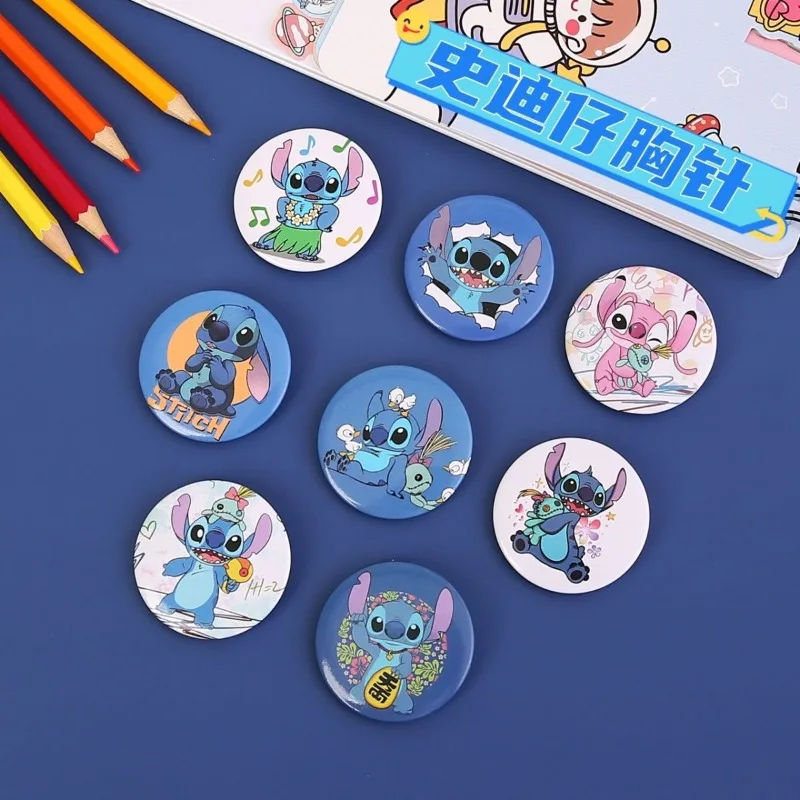 Disney Stitch Cartoon Cute Badge Animation Peripheral Kawaii Brooch Creative Student School Bag Clothes Accessories Holiday Gift