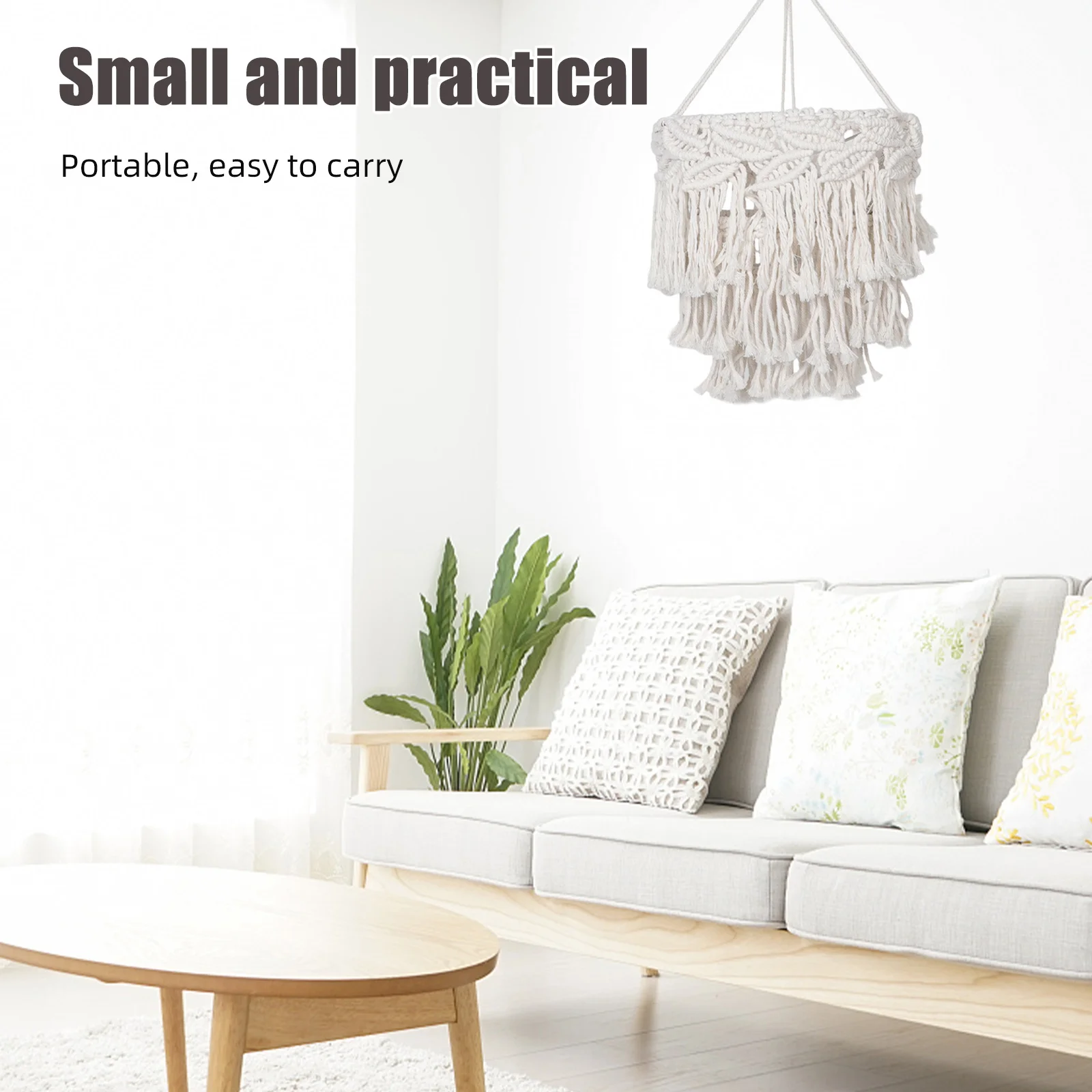 1 مجموعة بوهو مكرامية معلقة عاكس الضوء المنسوجة يدويا شرابة قلادة غطاء مصباح غطاء الشمال نمط غرفة المعيشة ضوء السقف التبعي