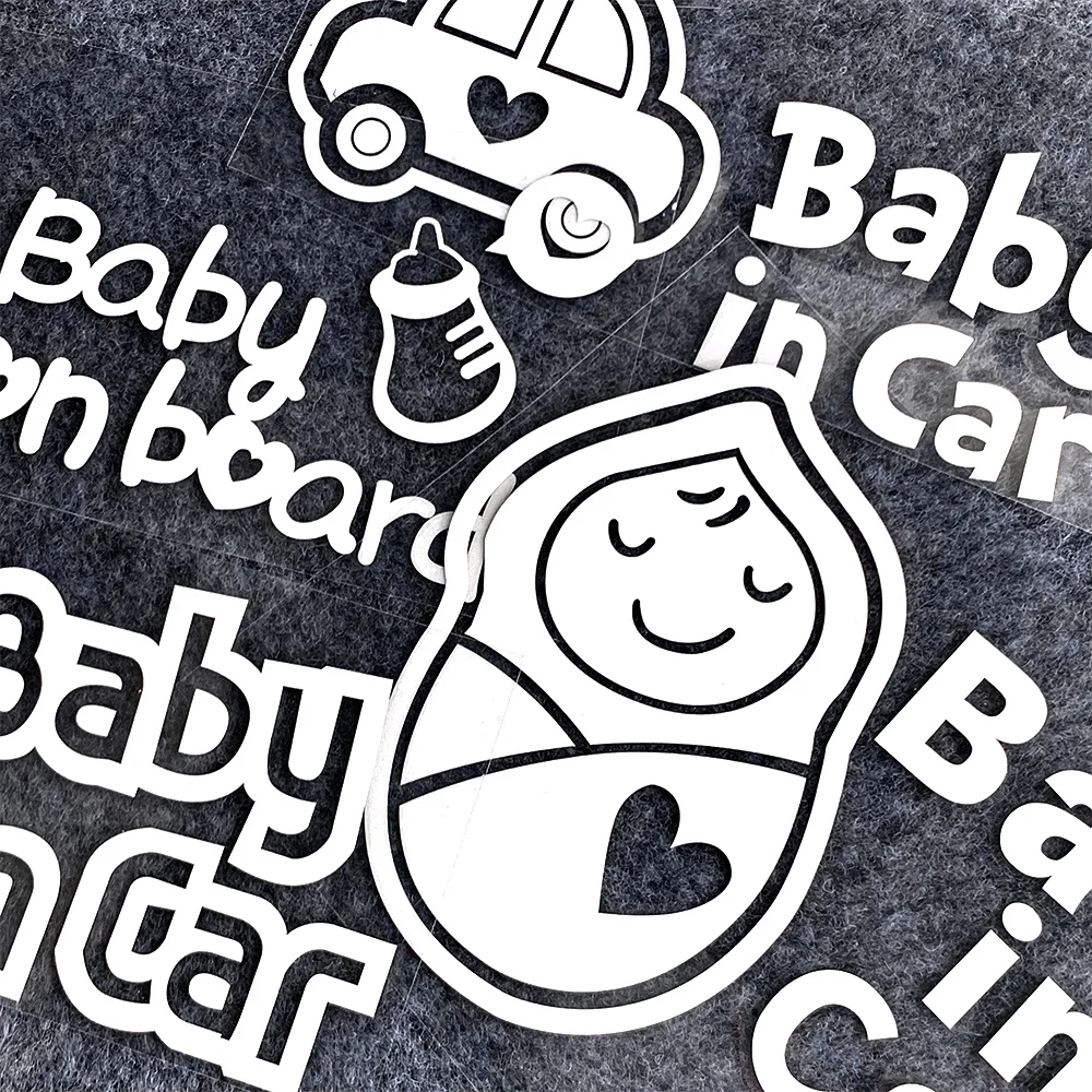 Baby in Car Baby on Board Motorcycle Car Styling moto bike Reflective Laser Stickers Decal Accessories Waterproof 18cm Height