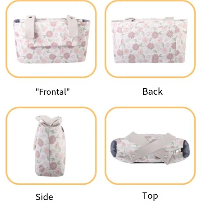 B78B-حقيبة تنظيم عربة الأطفال متعددة الأغراض، حقيبة تخزين لعربة الأطفال، ملحقات عربة الأطفال المحمولة، لون زيتوني