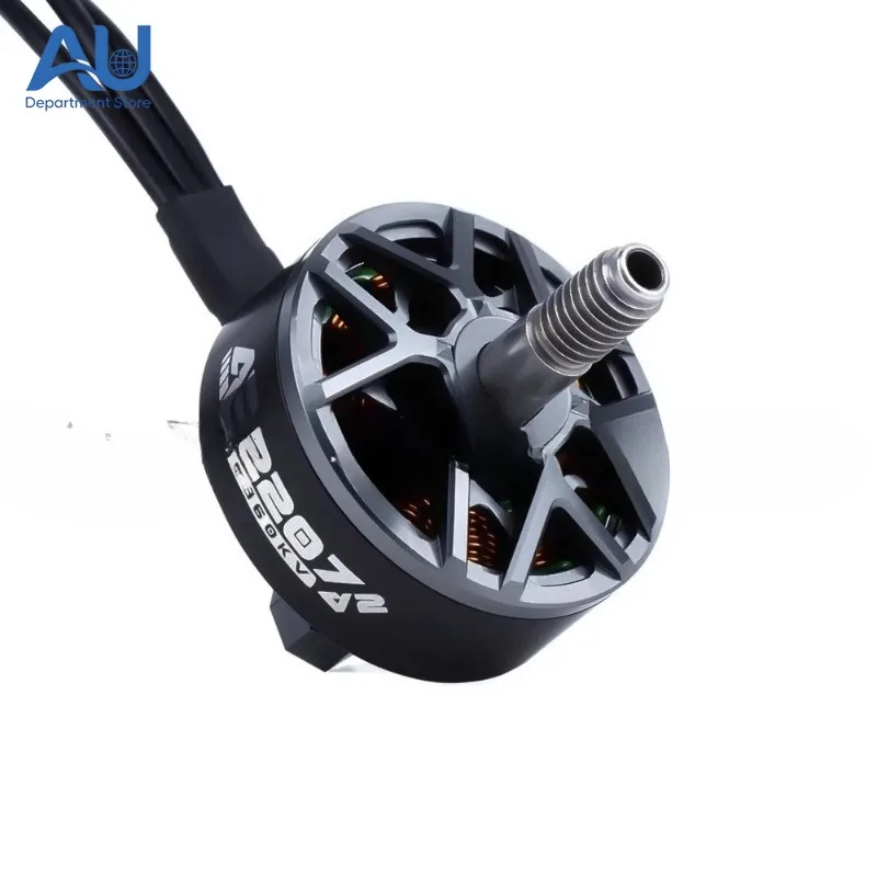 Фото Бесщеточный двигатель Kufei Axisfying AE2207 V2 6S для FPV-дронов и 5-дюймовых моделей Huafei