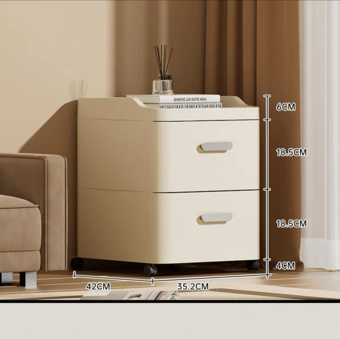 8007-2 Factory Price 2 Layers Home Sundry Small Plastic Storage Drawer Cabinet