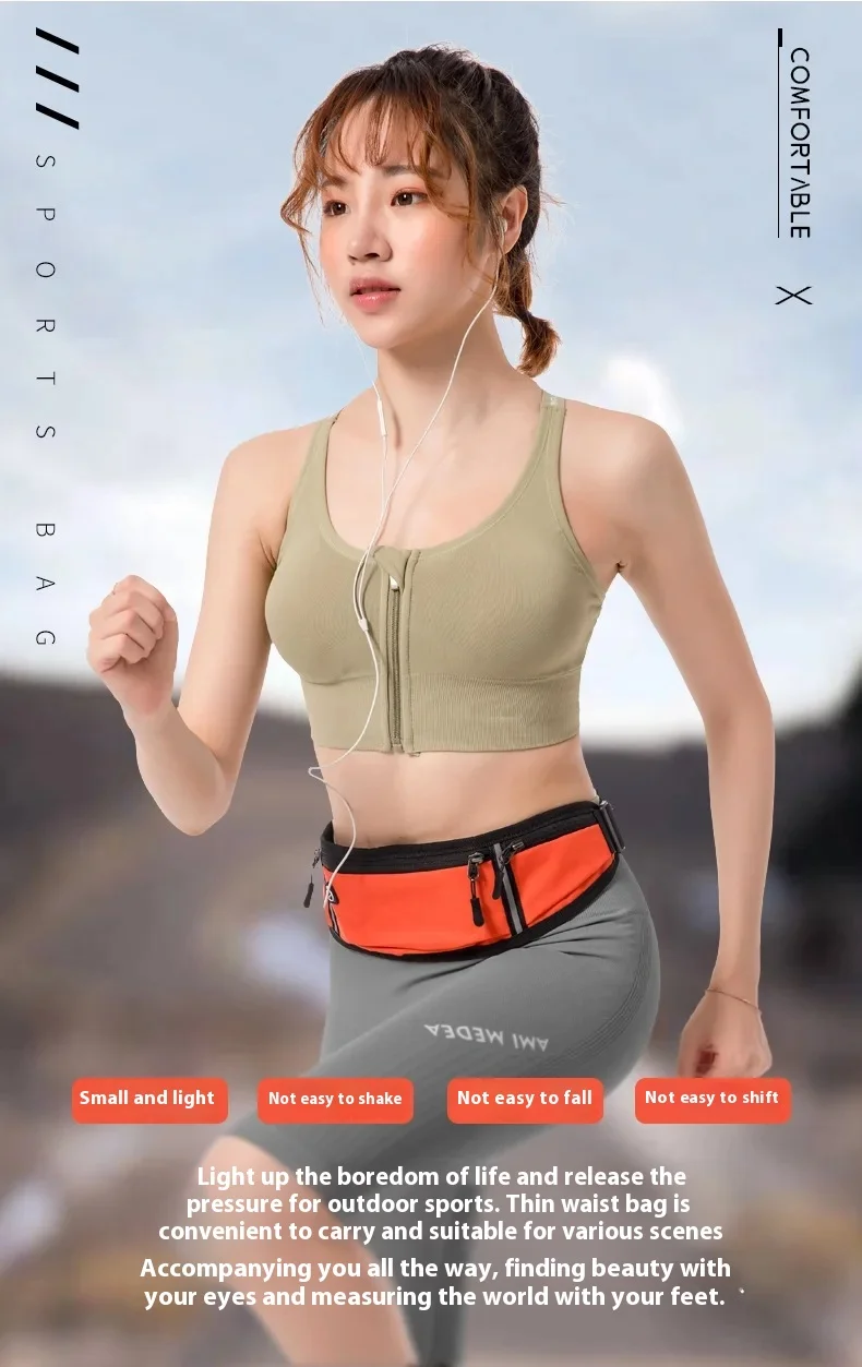الخصر حزم حقيبة رياضية مقاومة للماء متعددة الوظائف تشغيل الخصر حقيبة موضة حقيبة الهاتف حقائب الصدر حقيبة يد المرأة