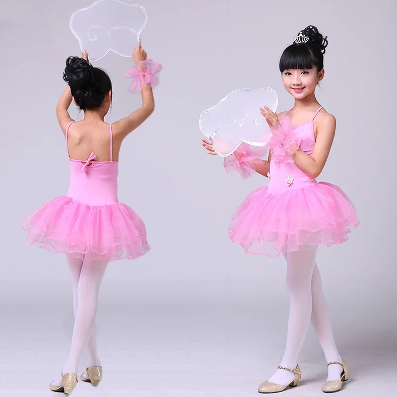 Disfraz de actuación de baile para niños, ropa de práctica de baile de Ballet para niñas, tutú de guardería, ropa de actuación de escenario