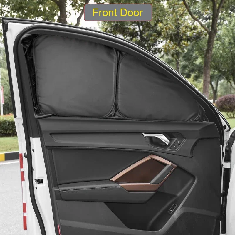車黒窓プライバシーサンシェードアウディ-q3-f3-2019-2026-自動-uv-ブロック日焼け防止インテリア遮光カバーアクセサリー