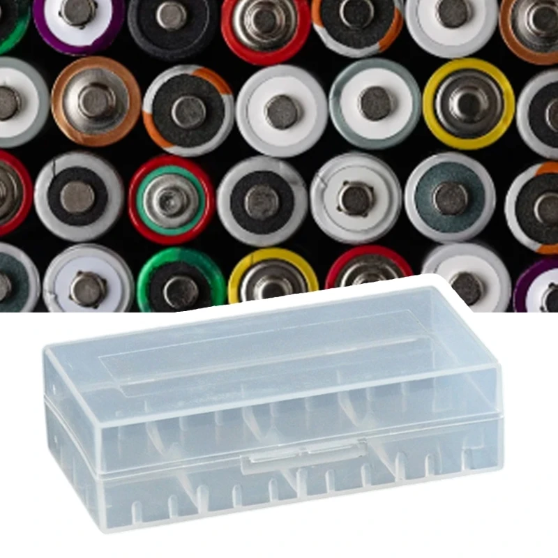 Q6PA Clear Plastic Battery Holder Box For 18650 /26650 Batteries Case Compactly And Durability Design Battery Holder