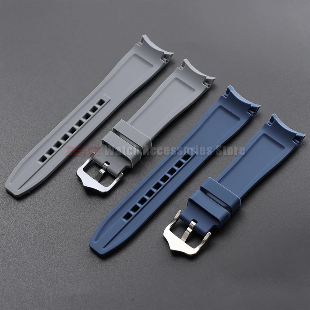 20mm 22mm Gummiarmband für Rolex Gebogenes Silikon-Uhrenarmband für Swatch Universelles Sportliches Wasserdichtes Armband für Männer und Frauen – Detail 6