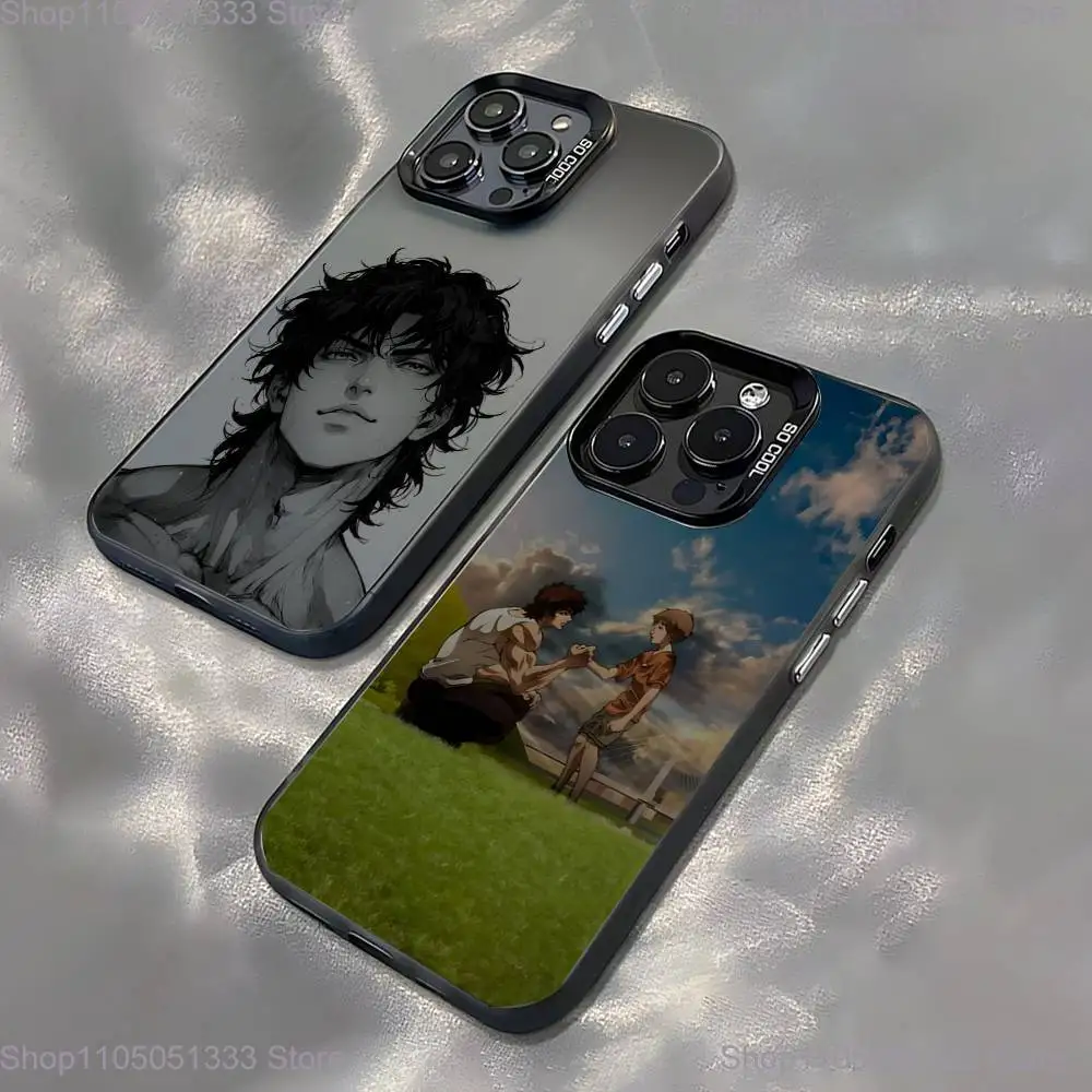 

Baki Anime H-Hanma Phone Case For iPhone 16,15,14,13,12,11,Pro,XS,Max,Plus,Mini,SE Black Candy Matte Shockproof Cover