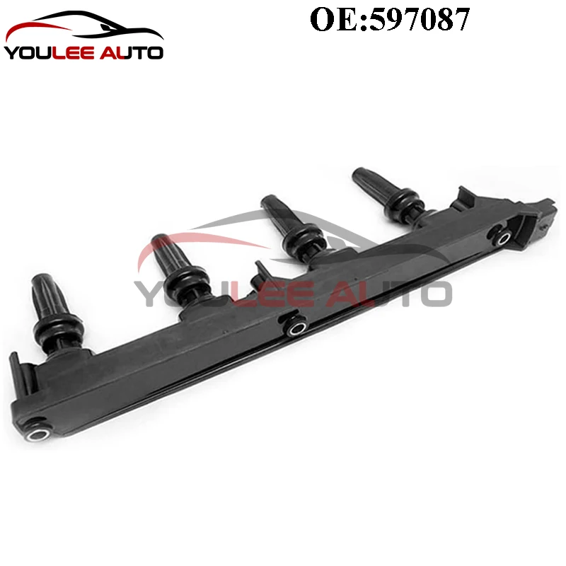 New 597087 9656695780 5970A6 Engine Ignition Coil For CITROEN C4 C5 C8 PEUGEOT JUMPY EXPERT Van 307 407 408 807 Auto Parts