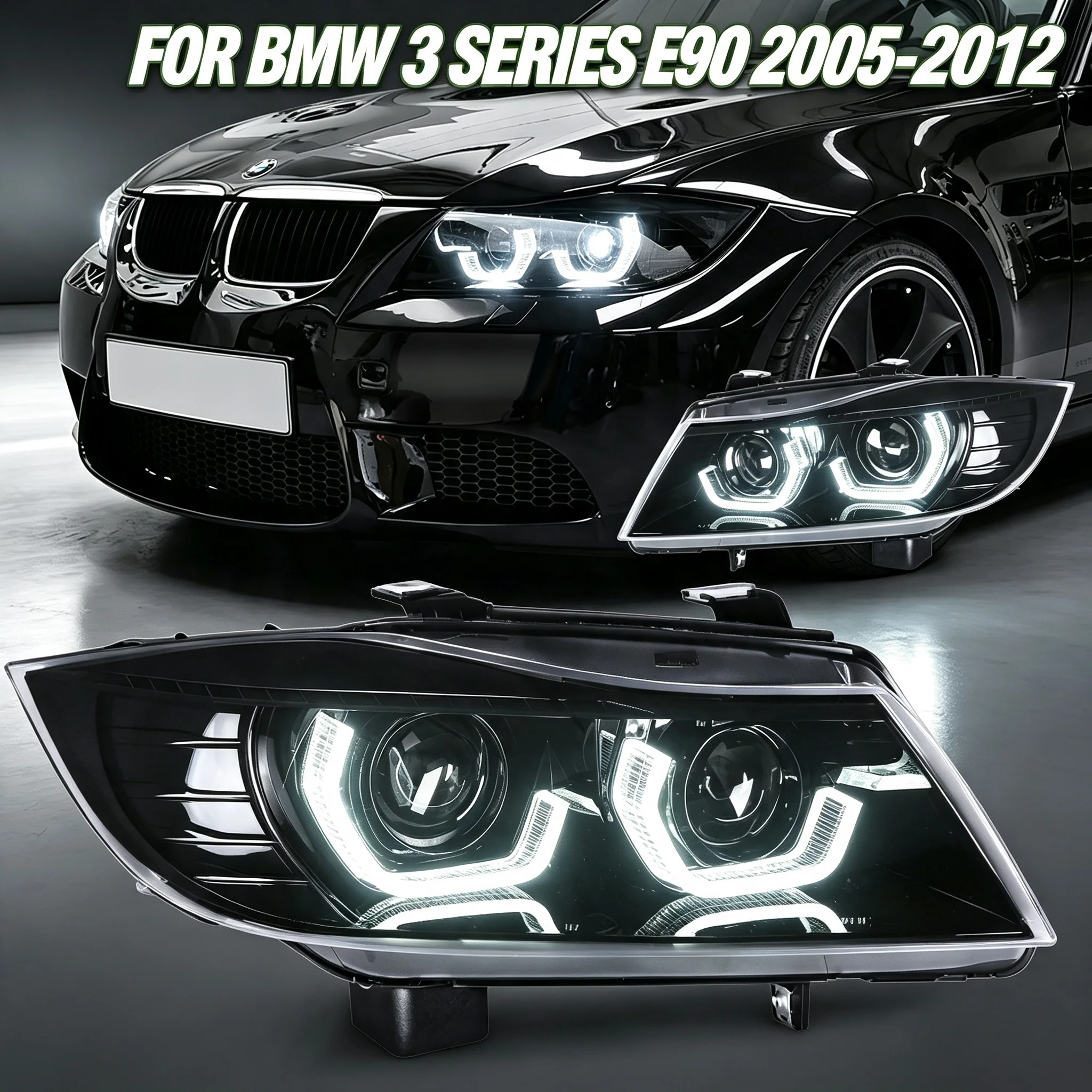 For BMW 3 Series E90 2005-2012 X3 Upgrade Projector LED Headlight Assembly Dynamic Turn Signal DRL Replacement Headlamps