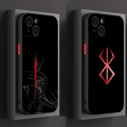 Funda translúcida de Anime Berserk Cool para iPhone, 15, 14, 13, 12 Mini, 11, XS, XR, X, 8, 7 Pro Max Plus