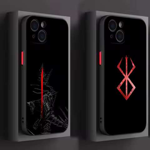 Anime Berserk Cool For iPhone 15 14 13 12 Mini 11 XS XR X 8 7 Pro Max Plus Frosted Translucent Phone Case