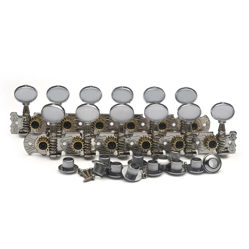 Gitaar Machine Head 12 Snaar 6r6l Snaar Tuner Met Twee Holes Been Voor Klassieke Gitaar Of Folk Gitaar Vernikkeld