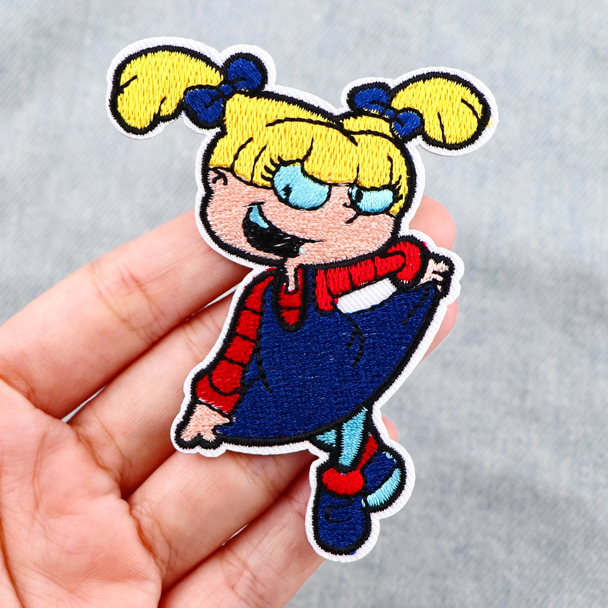 Patch brodé de dessin animé, application d'animation coquine pour vêtements, thermoadhésif à repasser pour vestes, autocollants de couture
