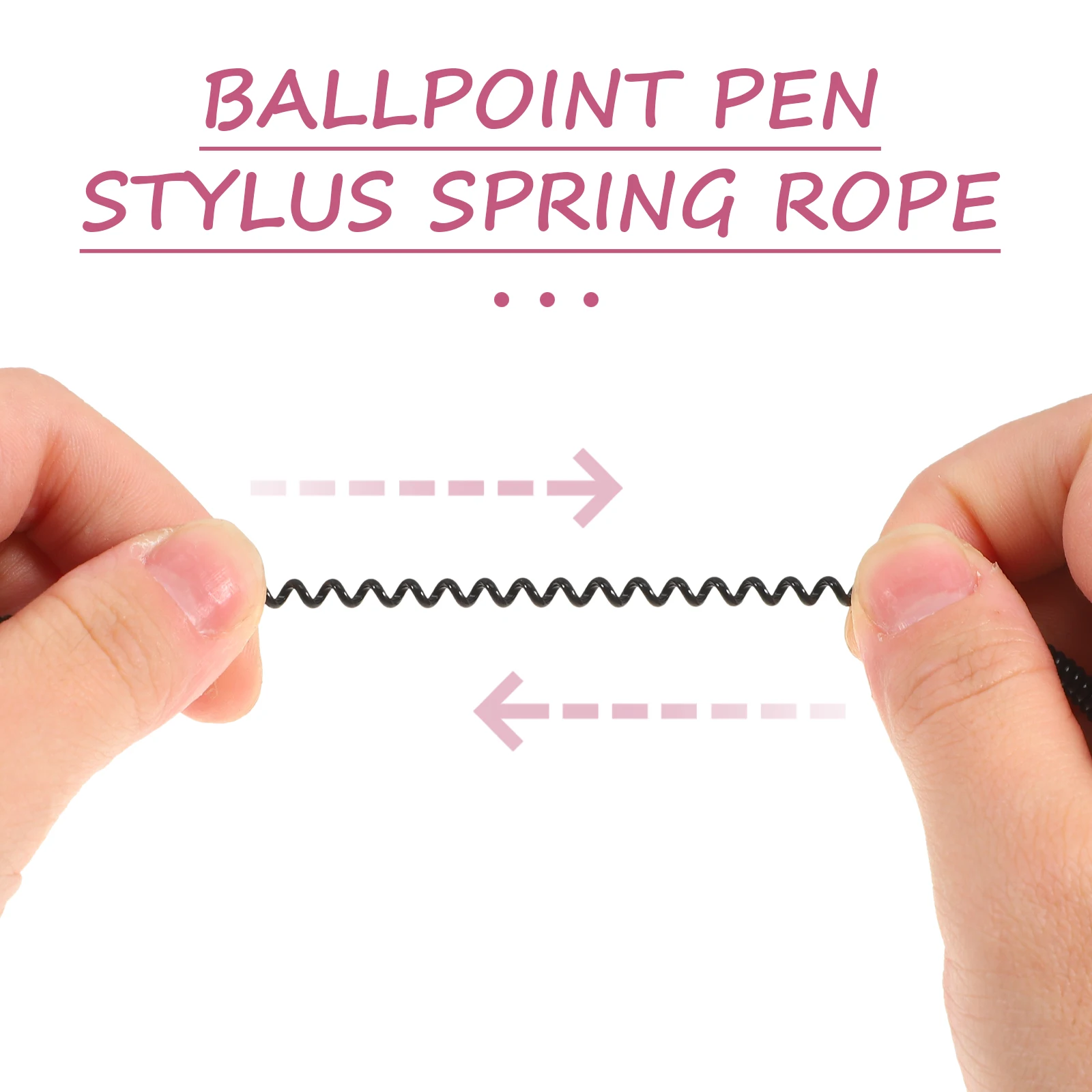 10Pcs Coiled Plastic Stylus Pen Tether Spring Strap Anti-Lost Handwritten Rope Retractable Lanyard for Touchscreen Tablet Pens