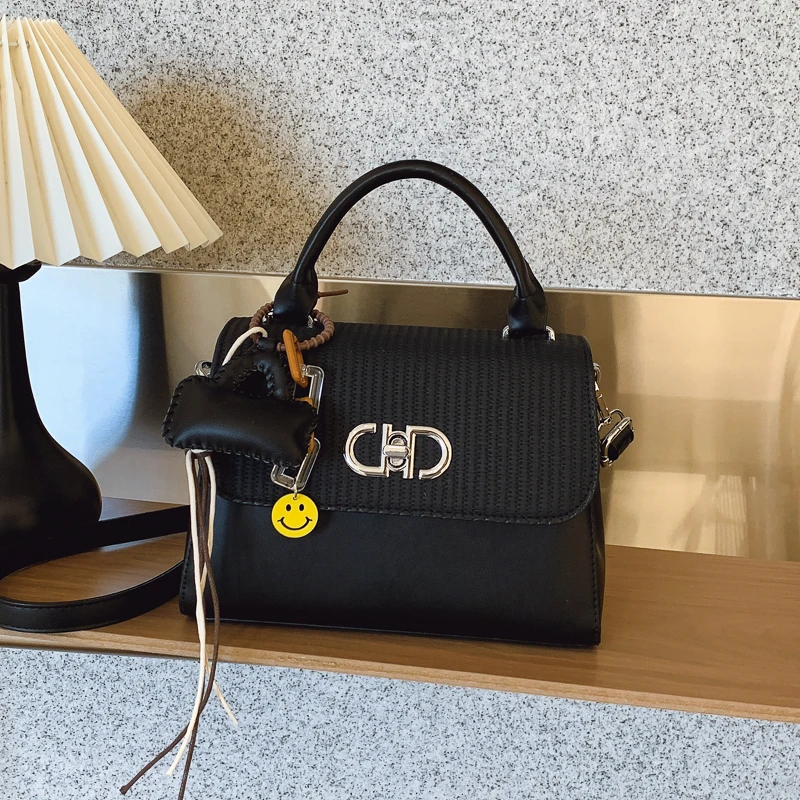 

Роскошная сумка через плечо с буквенным логотипом, модная женская повседневная сумка для прогулок, однотонная универсальность