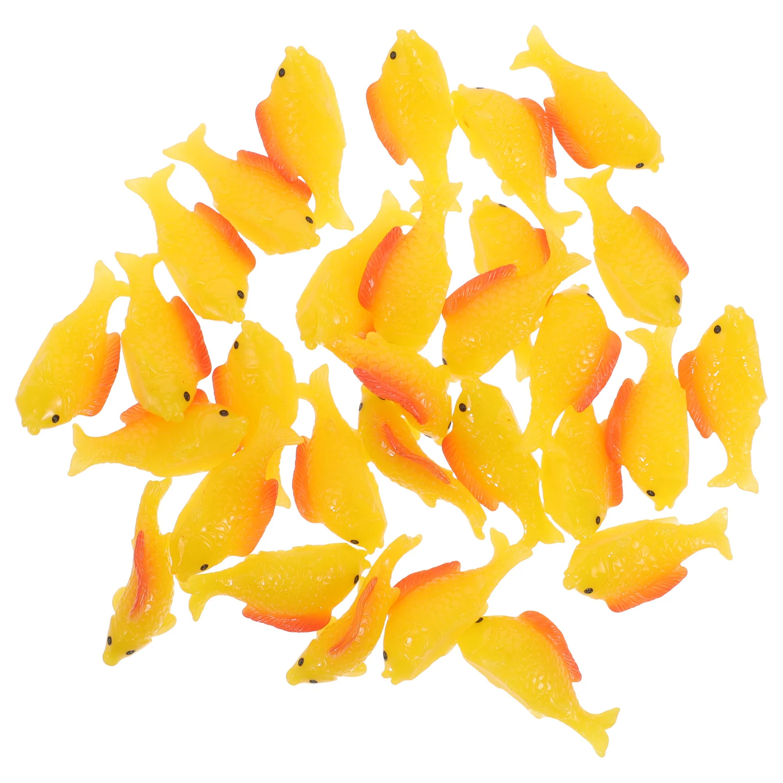 

30Pcs Mini Goldfish Resin Decorations Small Fish Ornaments Micro Landscape Fish Tank Props Underwater Scene Decors