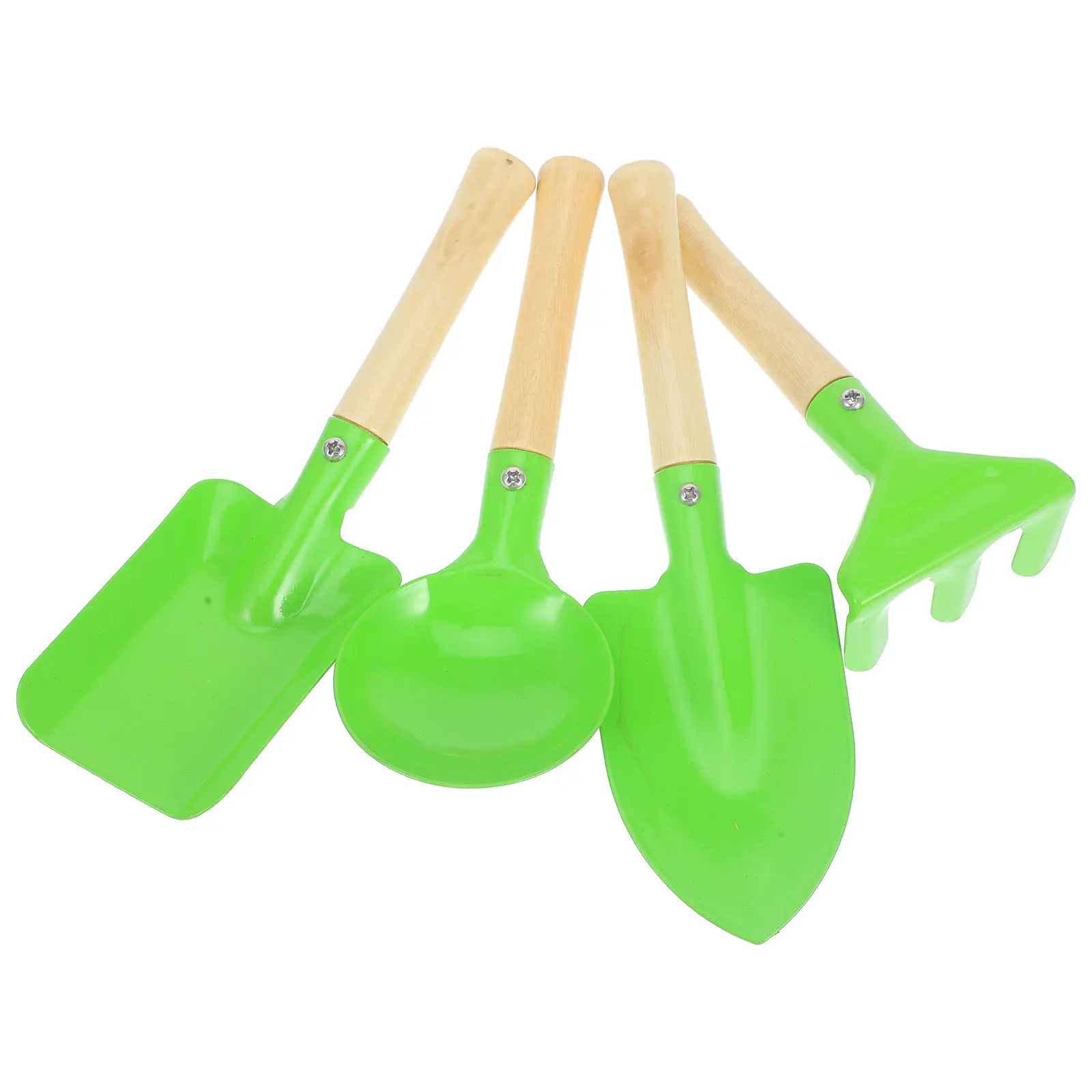 4Pcs Kids Sand Shovel Rake Scoop Set – Safe Smooth Edges for Beach, Yard, Garden Play & Parent-Child Bonding Gift