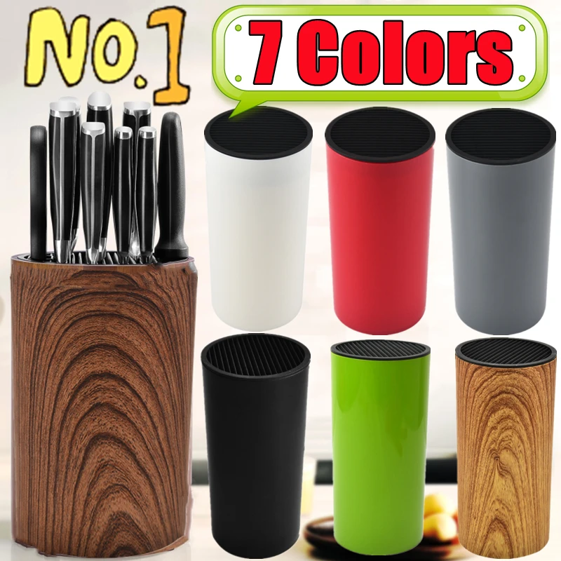 

7 Colors Fashion Knife Block Creative Plastic Knife Holder Kitchen Standing Storage Safely Stores Knives Universal Knife Holders
