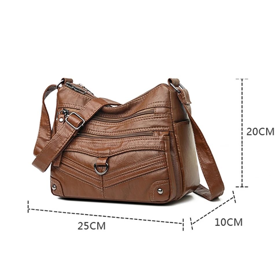 Soft Pu Leather Purses and Handbags 2024 High Quality Women\'s Messenger Bag Luxury Designer Ladies Crossbody Shoulder Bags Sac