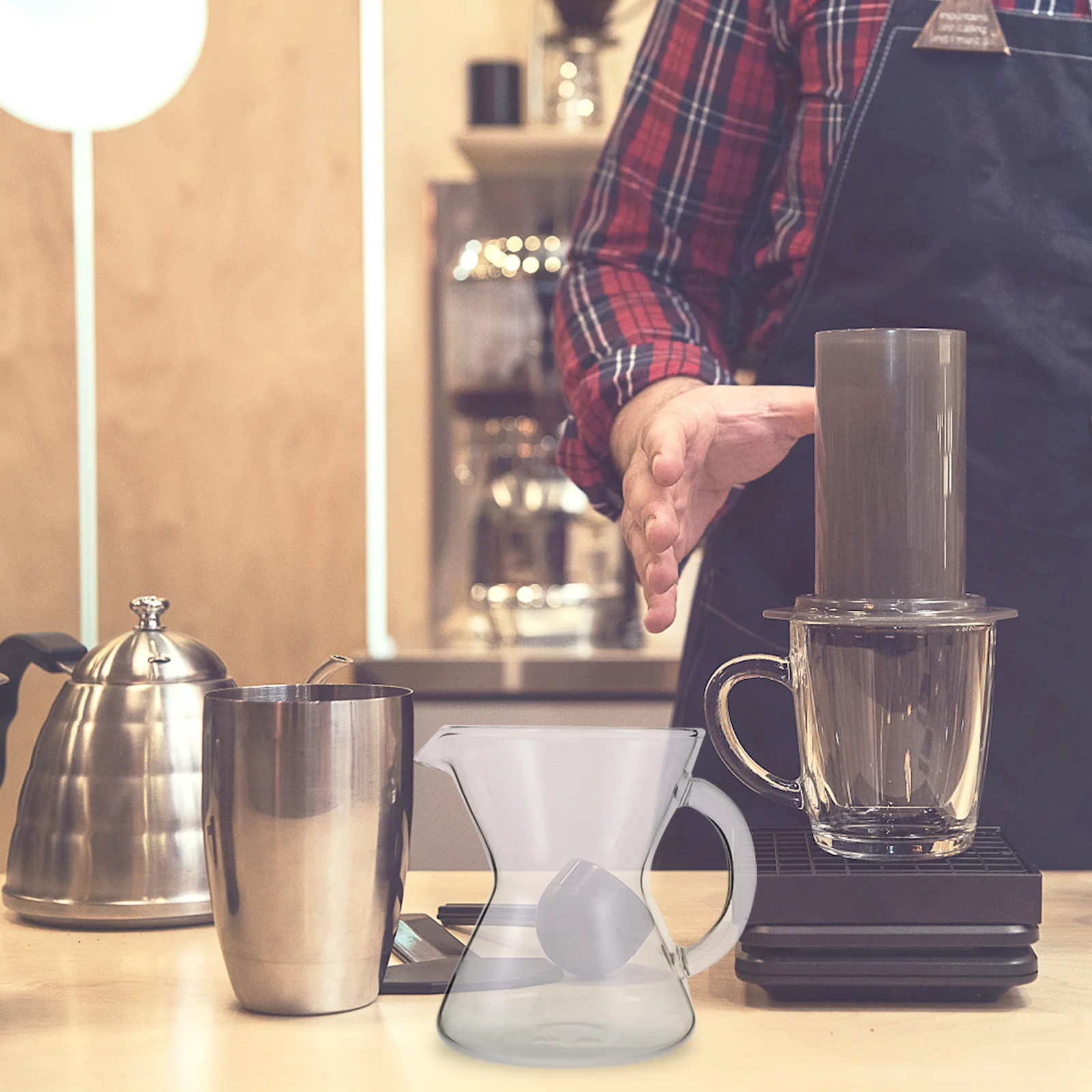 

300Ml Glass Coffee Dispenser Pot with Handle Stylish Reusable Tea Pitcher for Kitchen Coffee Maker Storage Easy Pour Spout Glass