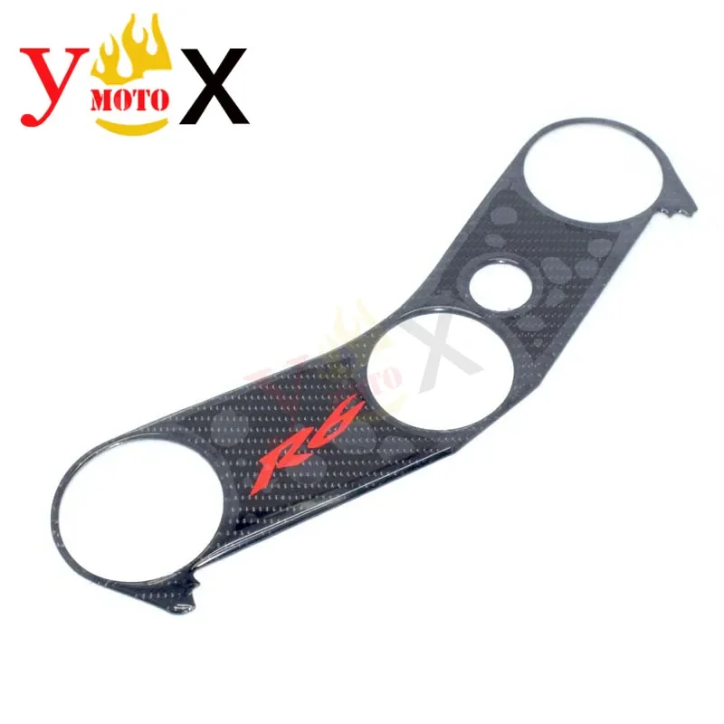 

Мотоциклетная вилка из углеродного волокна, тройное дерево, верхний зажим, наклейка на руль, наклейка, защитная крышка для YAMAHA YZF600 R6 2006-16