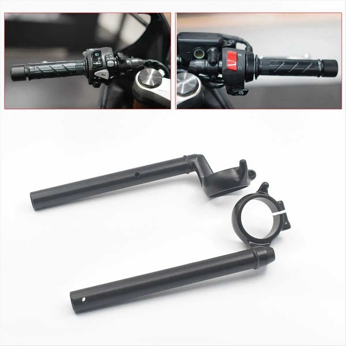 Super Sale Motorcycle Black Left Handle Bar Clip-on Fork Tube Handlebars for Honda CBR650R CBR 650R 2019-2023