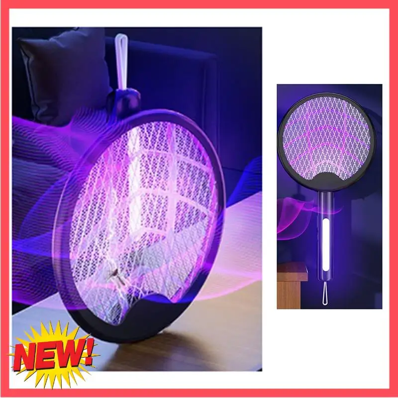 

B17C Mosquito Swatter Home Mosquito Swatter With Lamp USB Rechargeable Foldable Bug Zapper Summer Fly Swatter