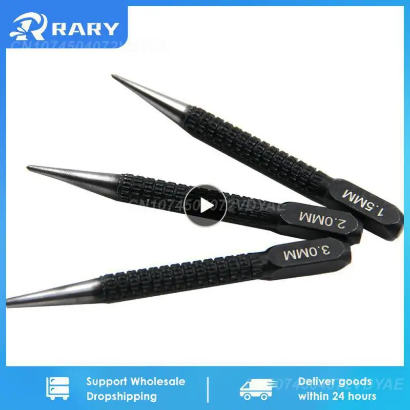 1PCS Non-slip Center Punch High Carbon Steel Center Punch Alloy Steel Center Punch Metal Wood Marking Tapered Drilling Tool