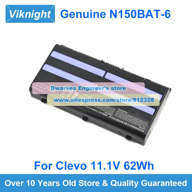 

Genuine 6-87-N150S-4292 Battery for Clevo N150BAT-6 Metabox Alpha N170SD N150SD N151SD N155S 6-87-N150S-4292 Laptop Battery 62Wh